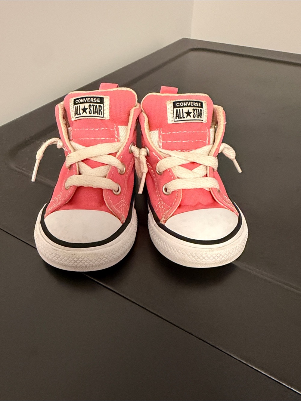 Converse Kids Coral Pink Low-Top Sneakers- washed and ready